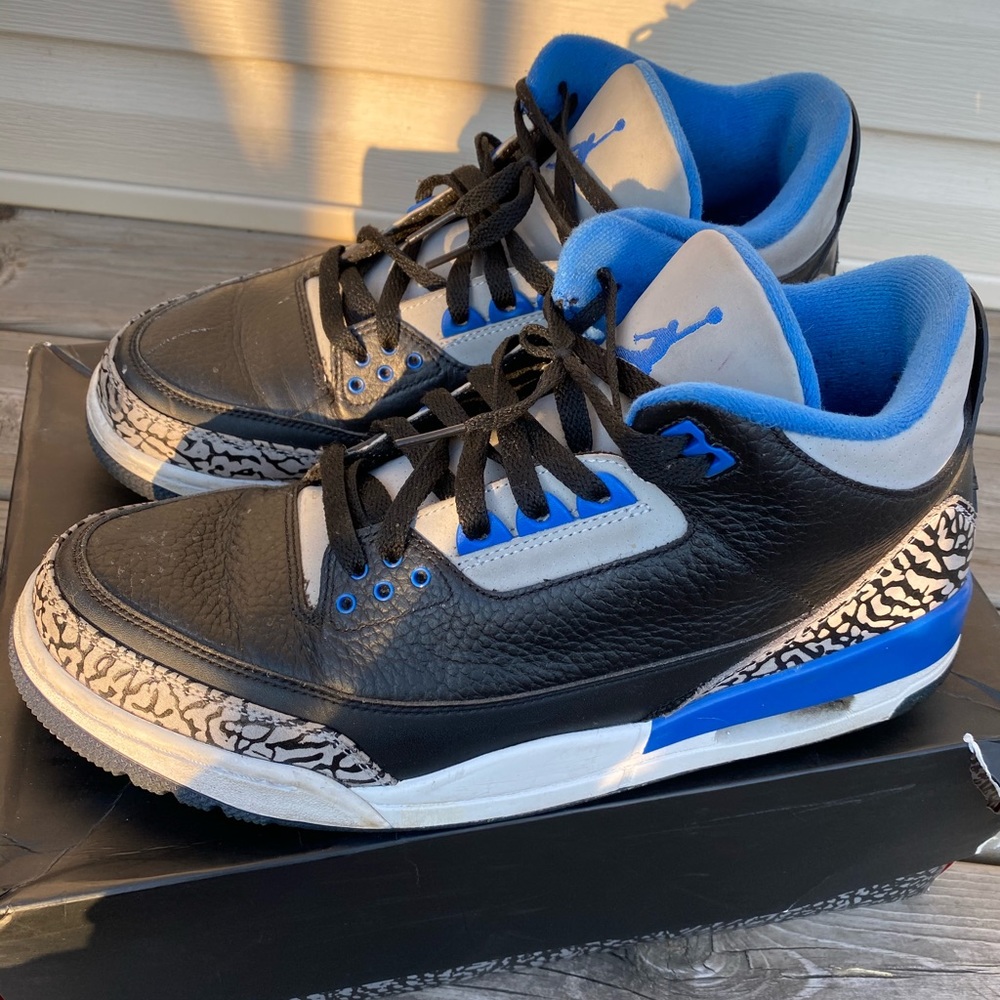 Jordan Retro 3 Black Blue Cement 2016